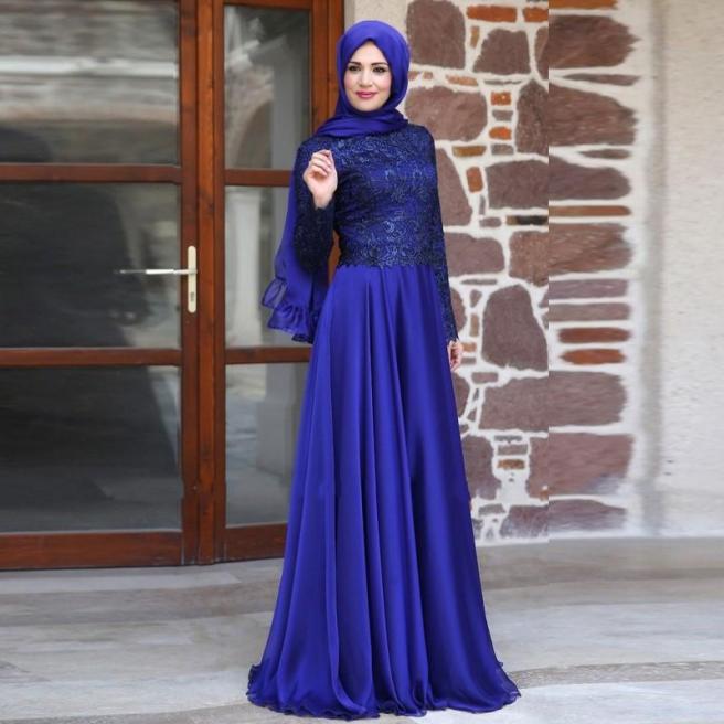 Modest-Muslim-Evening-Dresses-2016-High-Neck-Long-Sleeves-Lace-Chiffon-Blue-Floor-Length-Islamic-font
